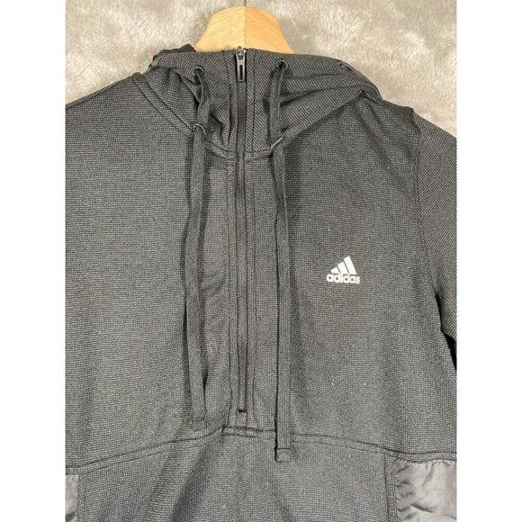 Adidas ClimaWarm Black Pullover Hoodie Women's Medium Thermal Athletic Layer - Picture 7 of 14